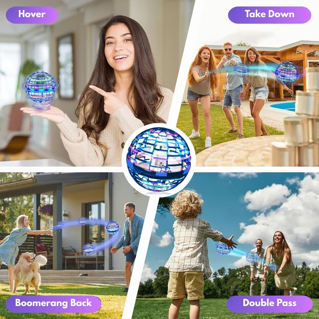 Flying Orb Ball 2025 Toys Soaring Hover Boomerang Spinner Hand Controlled Mini Drone Space Ball Cosmic Globe Spinning Kids Adults Outdoor Birthday Gift Cool Stuff for Boys Girls 6 7 8 9 10+ Year Old