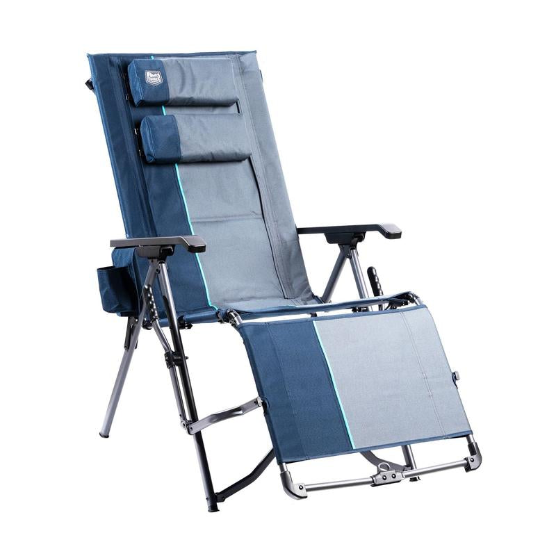 Timber Ridge Portable Lounger Chair with Footrest Ergonomic Folding