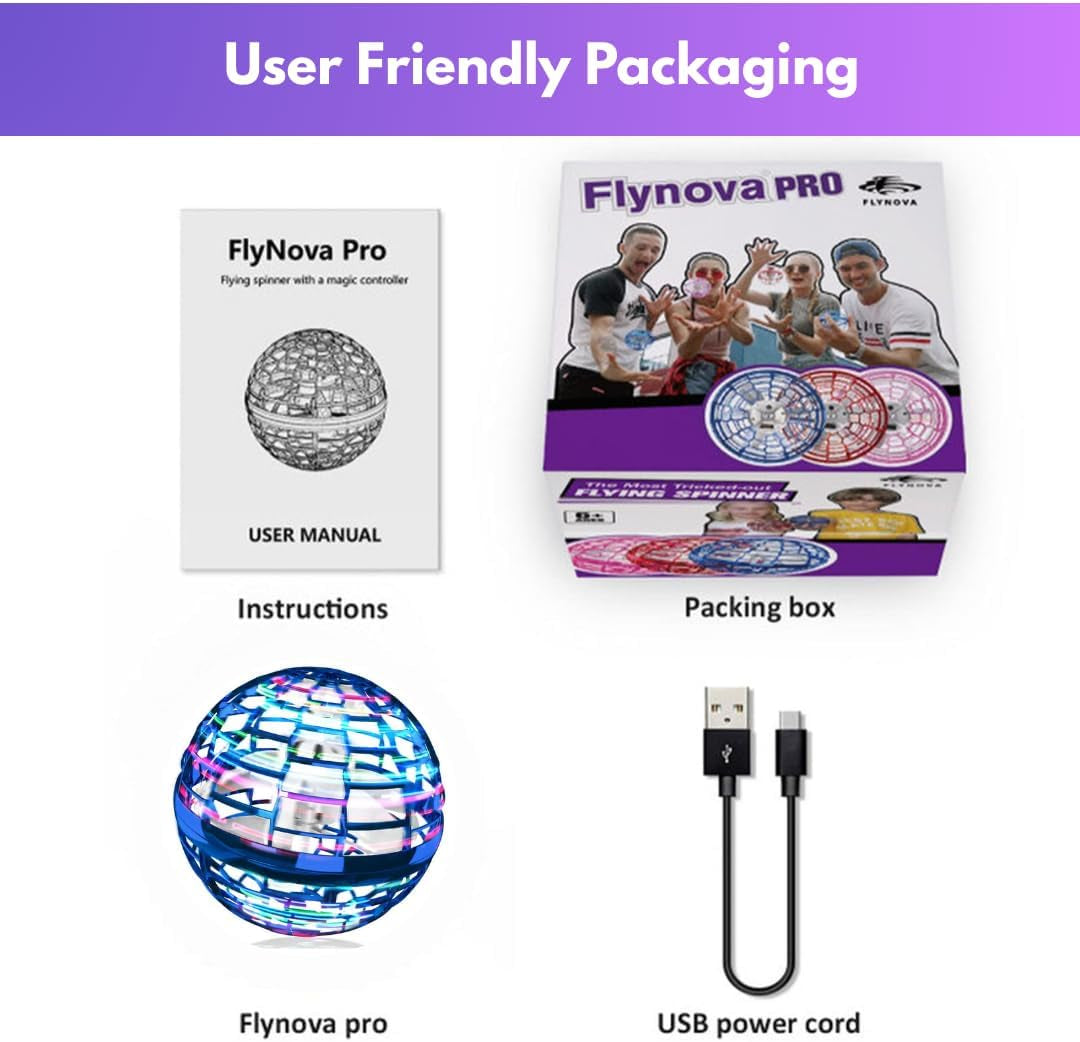 Flying Orb Ball 2025 Toys Soaring Hover Boomerang Spinner Hand Controlled Mini Drone Space Ball Cosmic Globe Spinning Kids Adults Outdoor Birthday Gift Cool Stuff for Boys Girls 6 7 8 9 10+ Year Old