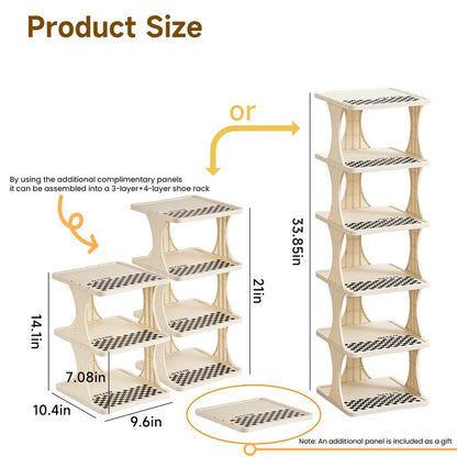 UFORU Multi-Layer Vertical Removable Shoe Storage Rack 1 Piece Modern Shoe Rack Shoe Rack Shoe Rack Cabinet Gift Storage Rack Home Storage Rack Home Storage Supplies Fathersdaygift Shoe Cabinet Storage