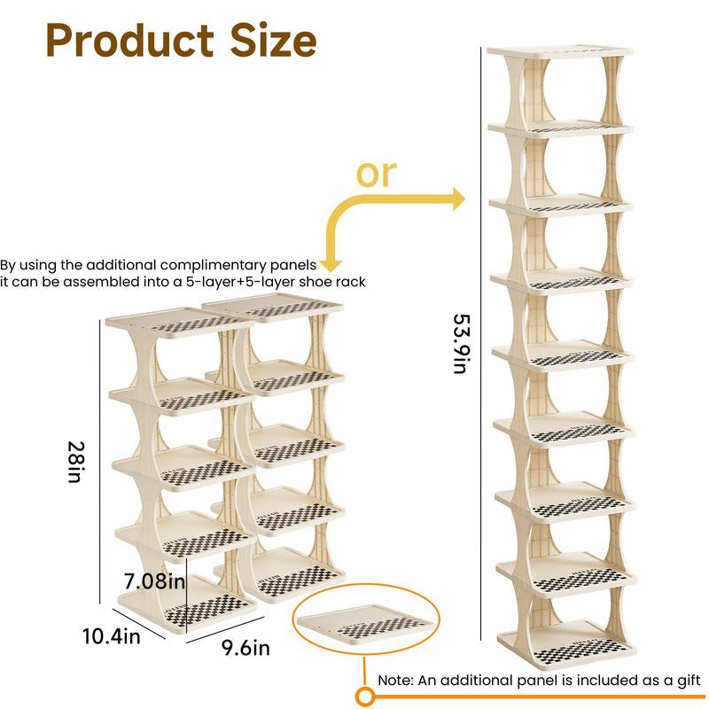 UFORU Multi-Layer Vertical Removable Shoe Storage Rack 1 Piece Modern Shoe Rack Shoe Rack Shoe Rack Cabinet Gift Storage Rack Home Storage Rack Home Storage Supplies Fathersdaygift Shoe Cabinet Storage