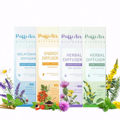 Puffiair Pure Herbal for Body Detoxification and Tongue Air Freshing,Herbal Support Pen Relaxation Diffusion Stick Solution