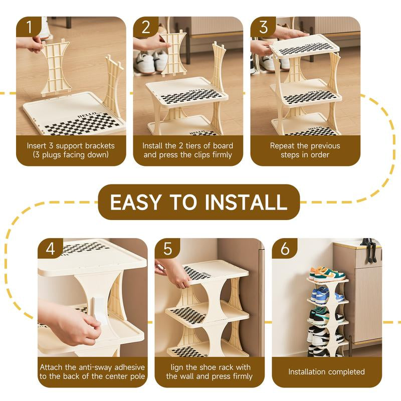 UFORU Multi-Layer Vertical Removable Shoe Storage Rack 1 Piece Modern Shoe Rack Shoe Rack Shoe Rack Cabinet Gift Storage Rack Home Storage Rack Home Storage Supplies Fathersdaygift Shoe Cabinet Storage