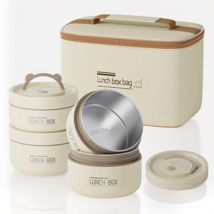 80W Electric Lunch Box Food Warmer, Plug-In Electric Lunch Box, 12V/24V/110V Self-Heating Lunch Box for Work and Travel with Insulated Pouch 1.5L/1.8L