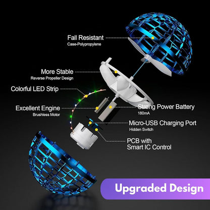 Flying Orb Ball 2025 Toys Soaring Hover Boomerang Spinner Hand Controlled Mini Drone Space Ball Cosmic Globe Spinning Kids Adults Outdoor Birthday Gift Cool Stuff for Boys Girls 6 7 8 9 10+ Year Old