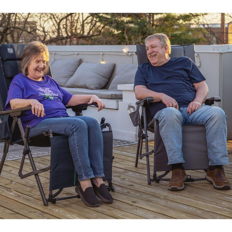 Timber Ridge Portable Lounger Chair with Footrest Ergonomic Folding
