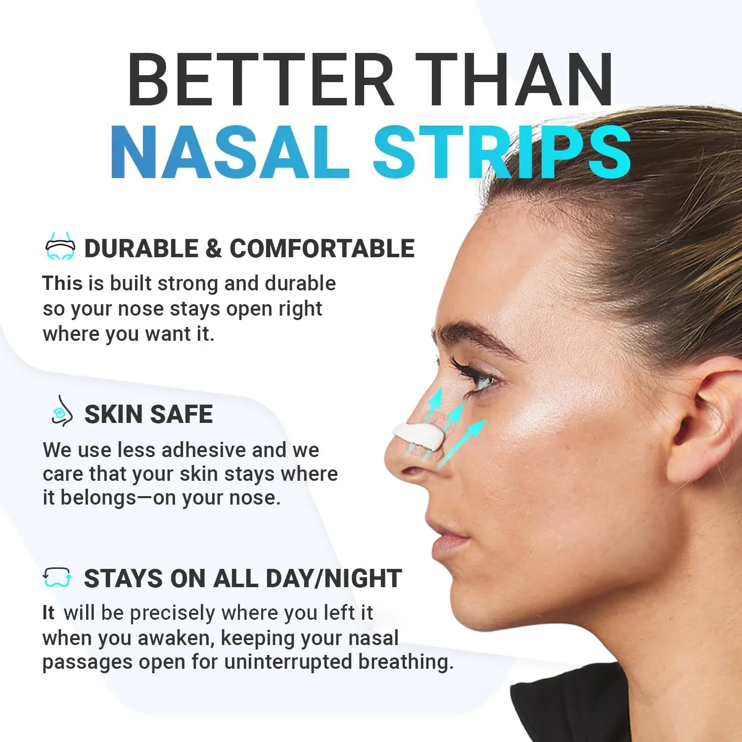 30Days Box Nasal Breathing Dilators Kits Magnetic Nose Clip Strips Increase Sports Air Intake Improve Sleeping anti Snoring
