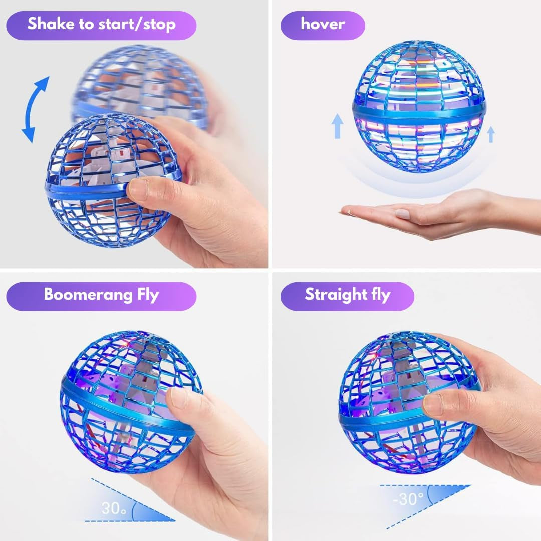 Flying Orb Ball 2025 Toys Soaring Hover Boomerang Spinner Hand Controlled Mini Drone Space Ball Cosmic Globe Spinning Kids Adults Outdoor Birthday Gift Cool Stuff for Boys Girls 6 7 8 9 10+ Year Old